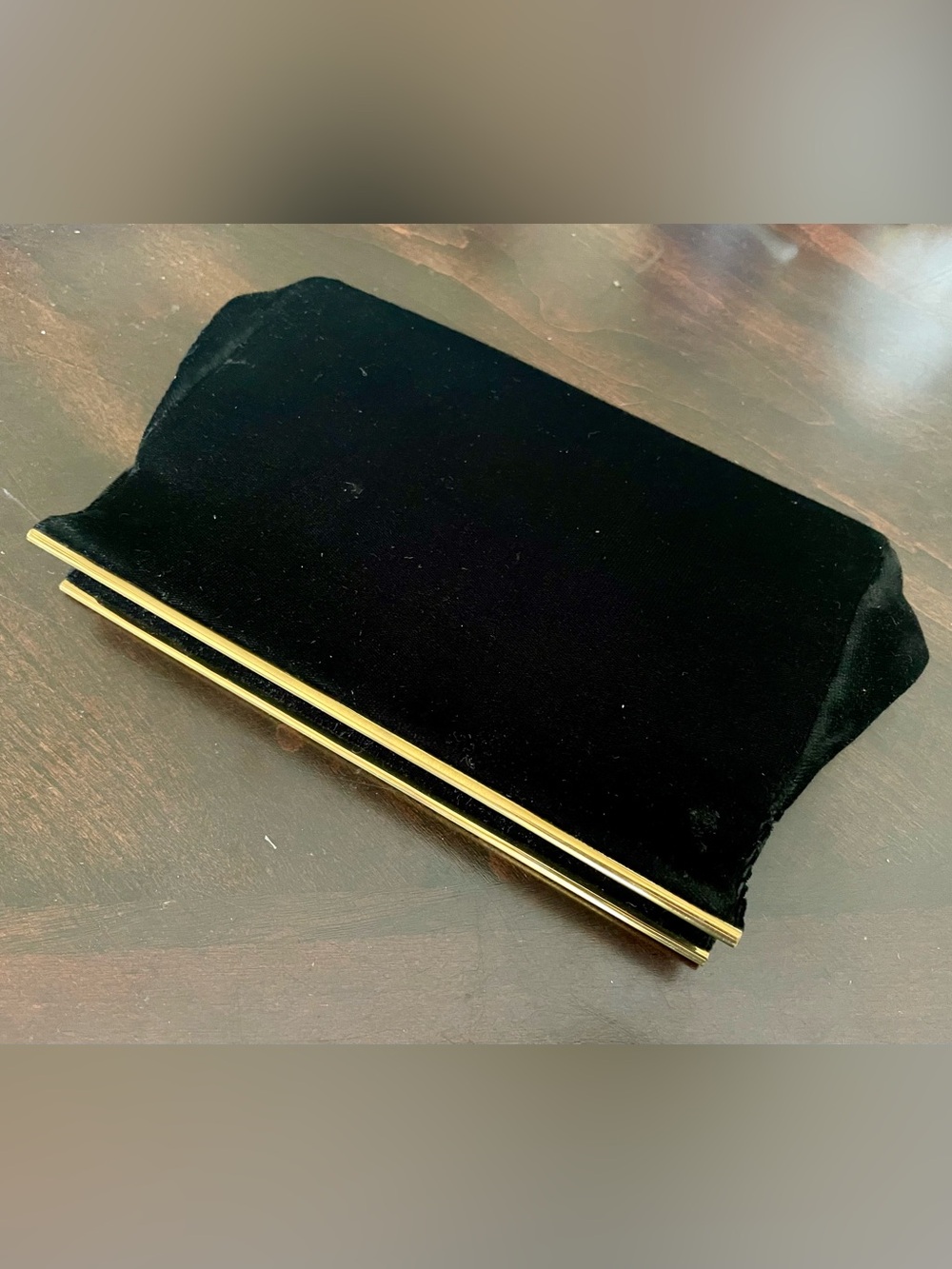 Vintage Black Velvet Evening Clutch Bag by Castle Purses - Classic Style